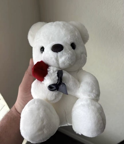 Orsacchiotto peluche con rosa - con,